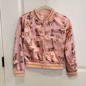 Girls Precious Pink Cheetah H&M Jacket, Gold detail 8/9 youth, so soft and cute